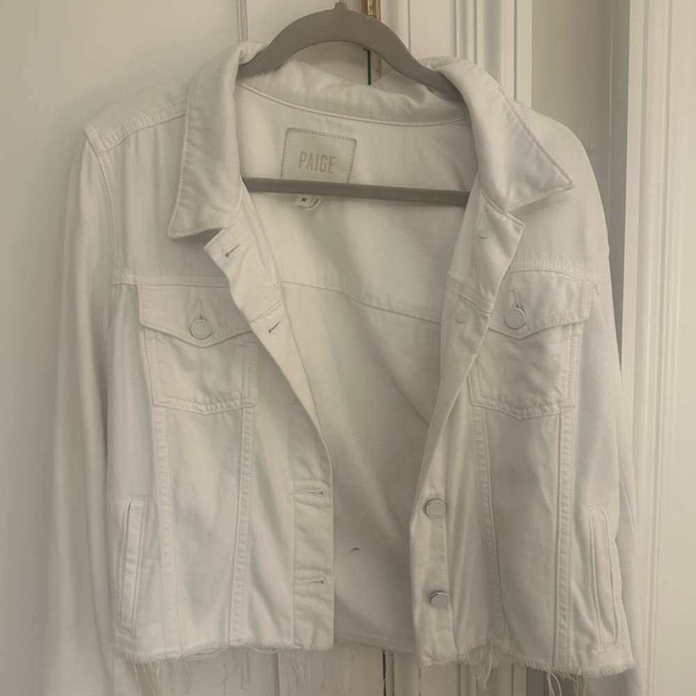 Paige Women's White Denim Jacket